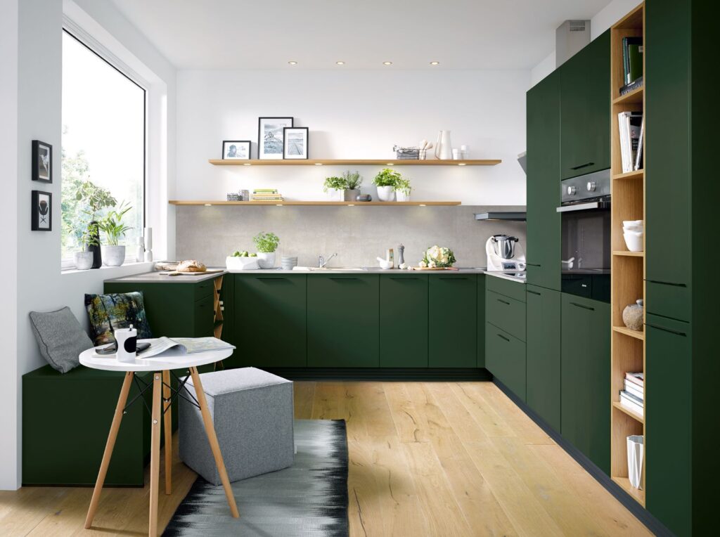 L-Küche Waldgrün
